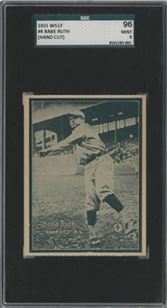 1931 W517 #4 Babe Ruth, Throwing (Hand Cut) - SGC 96 MINT 9